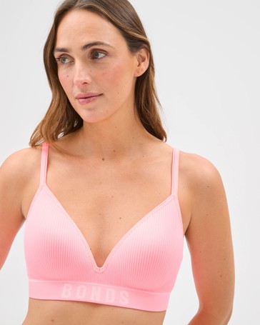 Bonds Retro Rib Wirefree Crop T-Shirt Bra