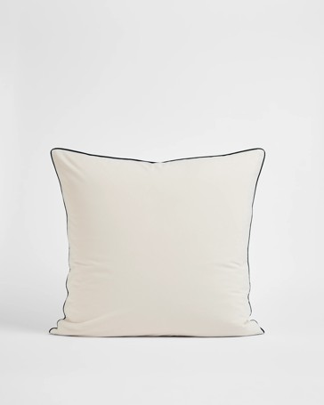 Arlo Polka Dot Stonewash Cotton European Pillowcase - Moonbeam