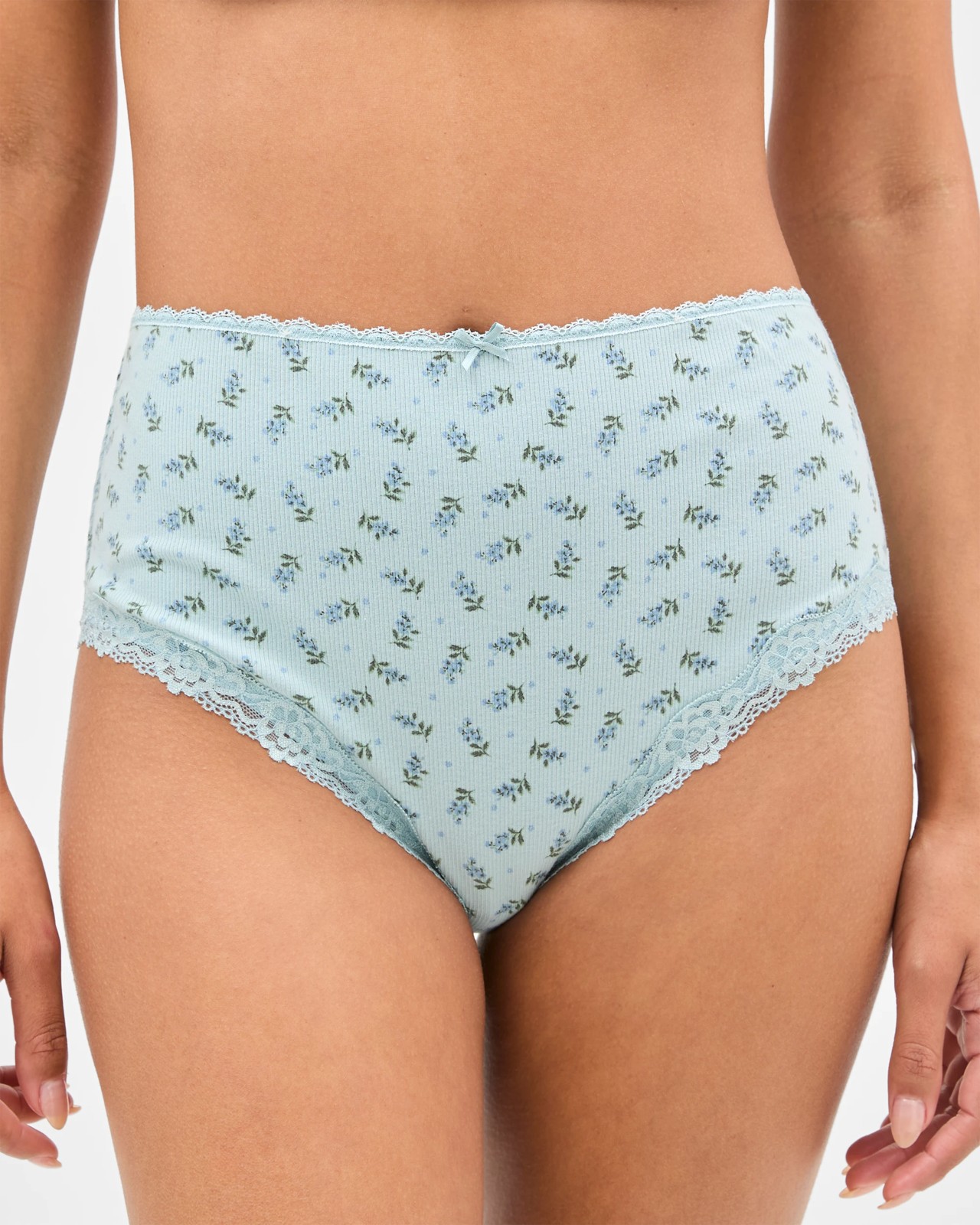 Australian Cotton Blend 3 Pack Full Briefs - Multi Daisy 2 of 4