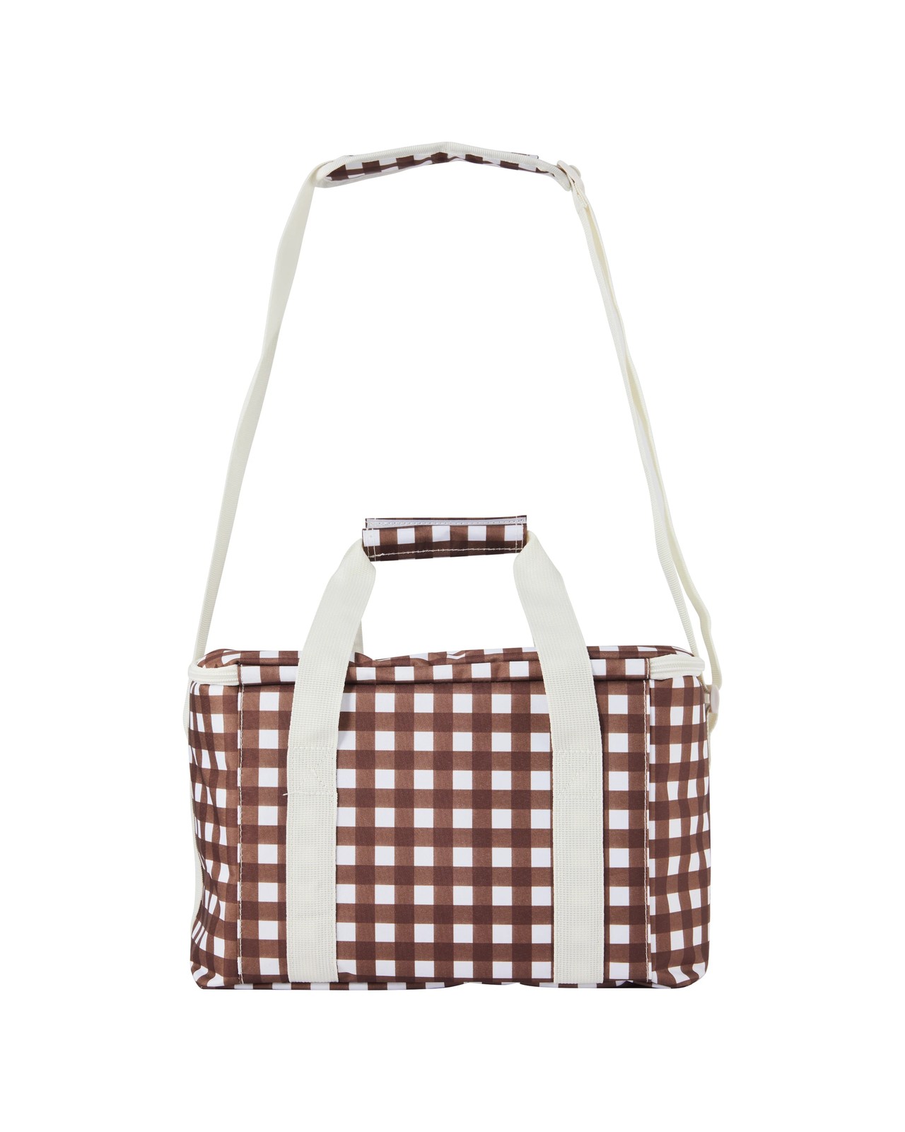 Anko Mocha Gingham Extra Large Insulated Lunch Bag 4 of 5