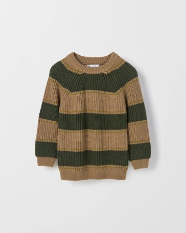 Australian Cotton Blend Stripe Knit Crew Neck Jumper