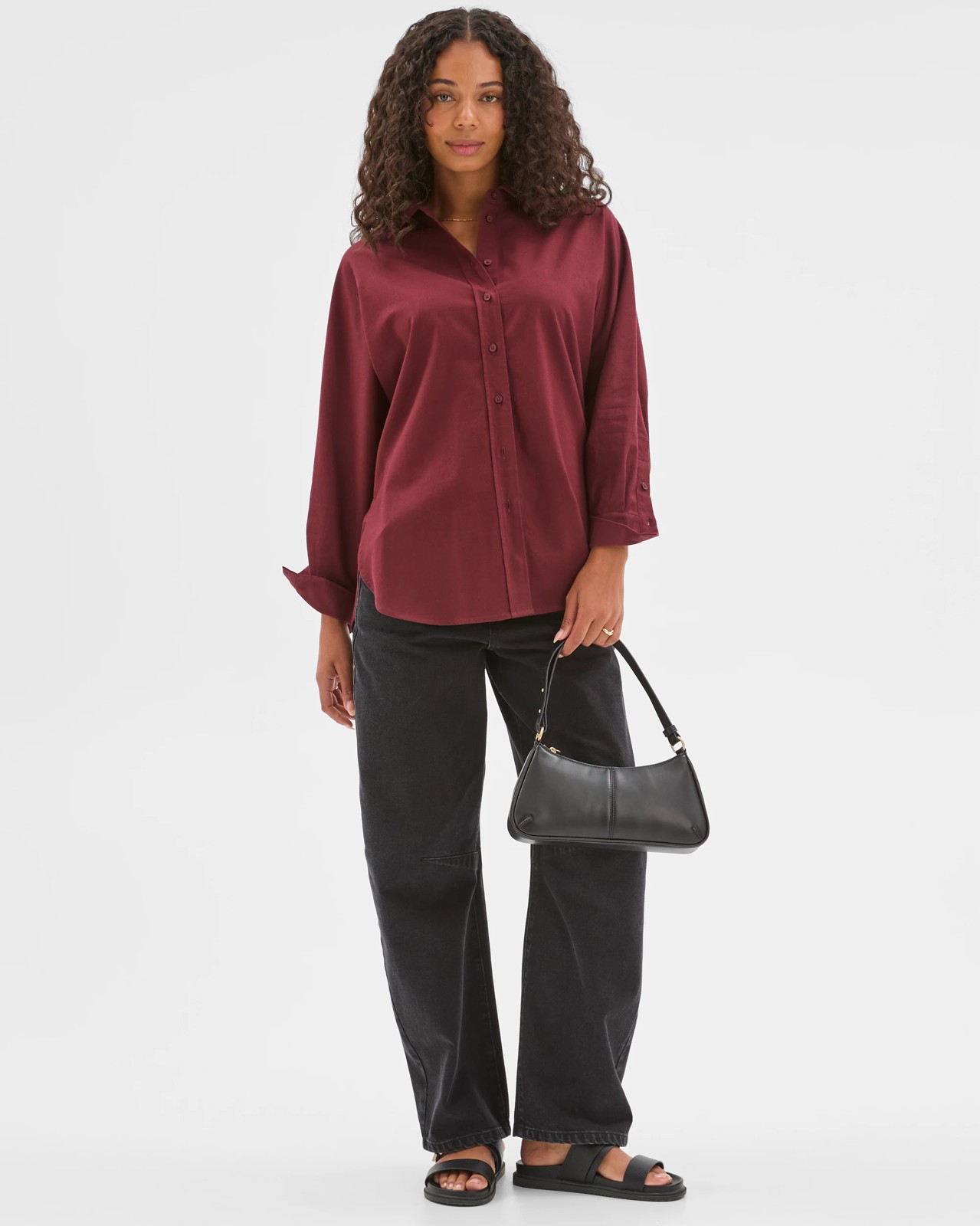 Australian Cotton Batwing Shirt - Decadent Chocolate 4 of 5