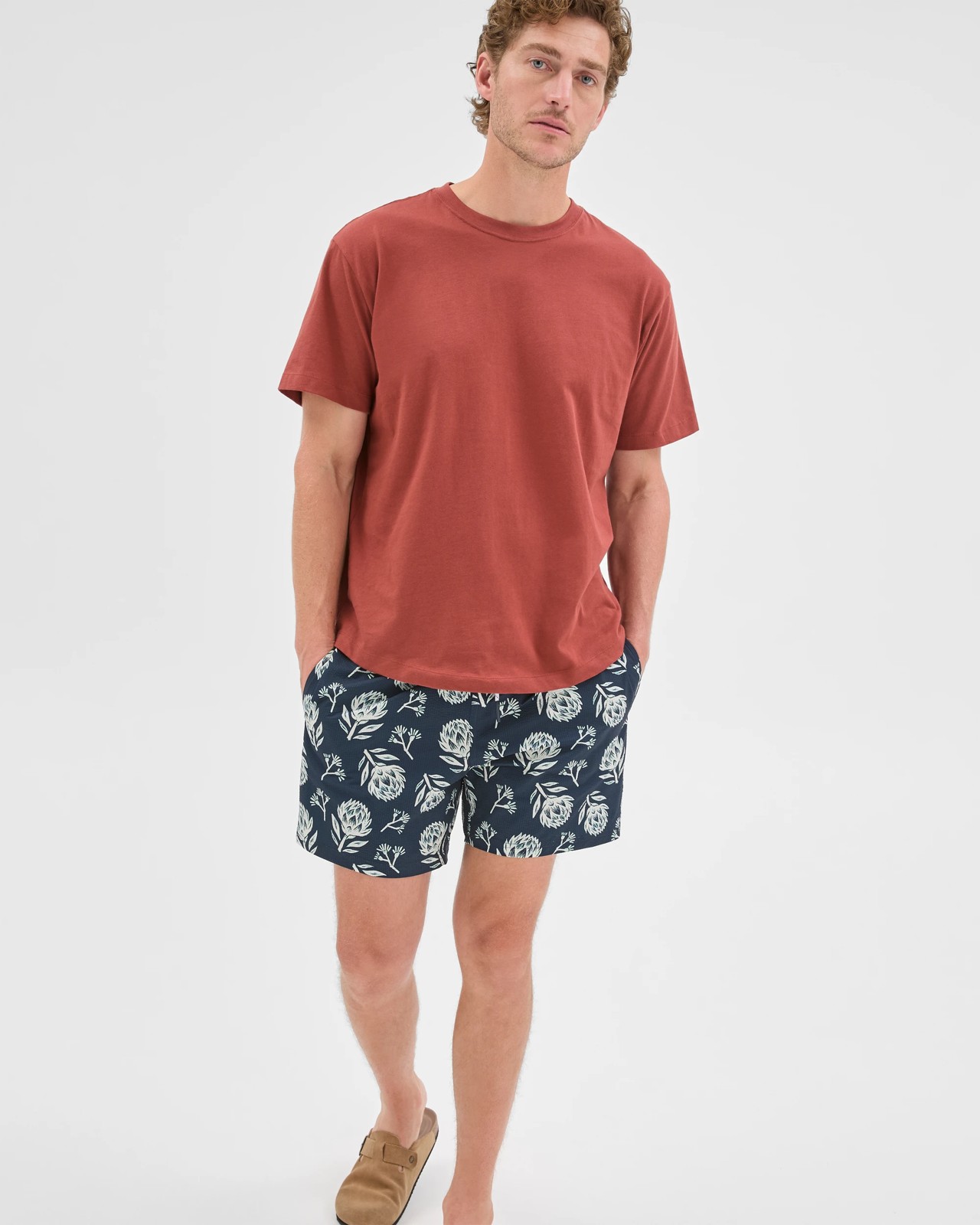 Volley Print Seersucker Bondi Swim Boardshorts 2 of 6