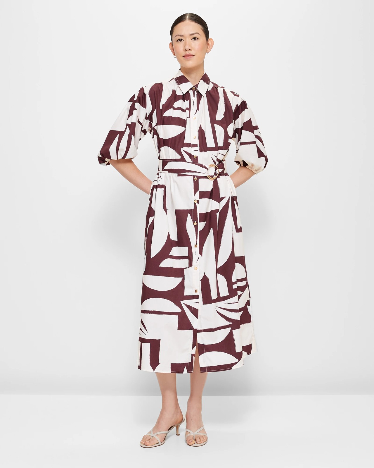 Geo sales shirt dress