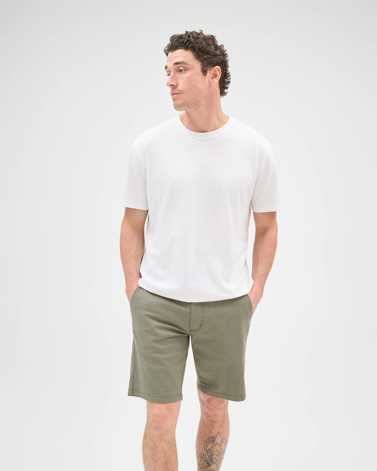 Australian Cotton Chino Shorts - Basil 3 of 6