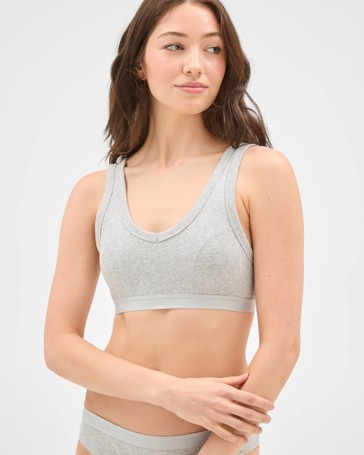 Lily Loves Organic Cotton Wirefree Scoop Back Crop Top