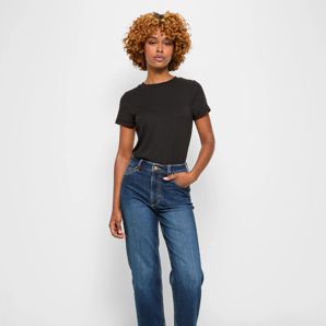 Petites Straight Ankle Length Denim Jeans - Alexa