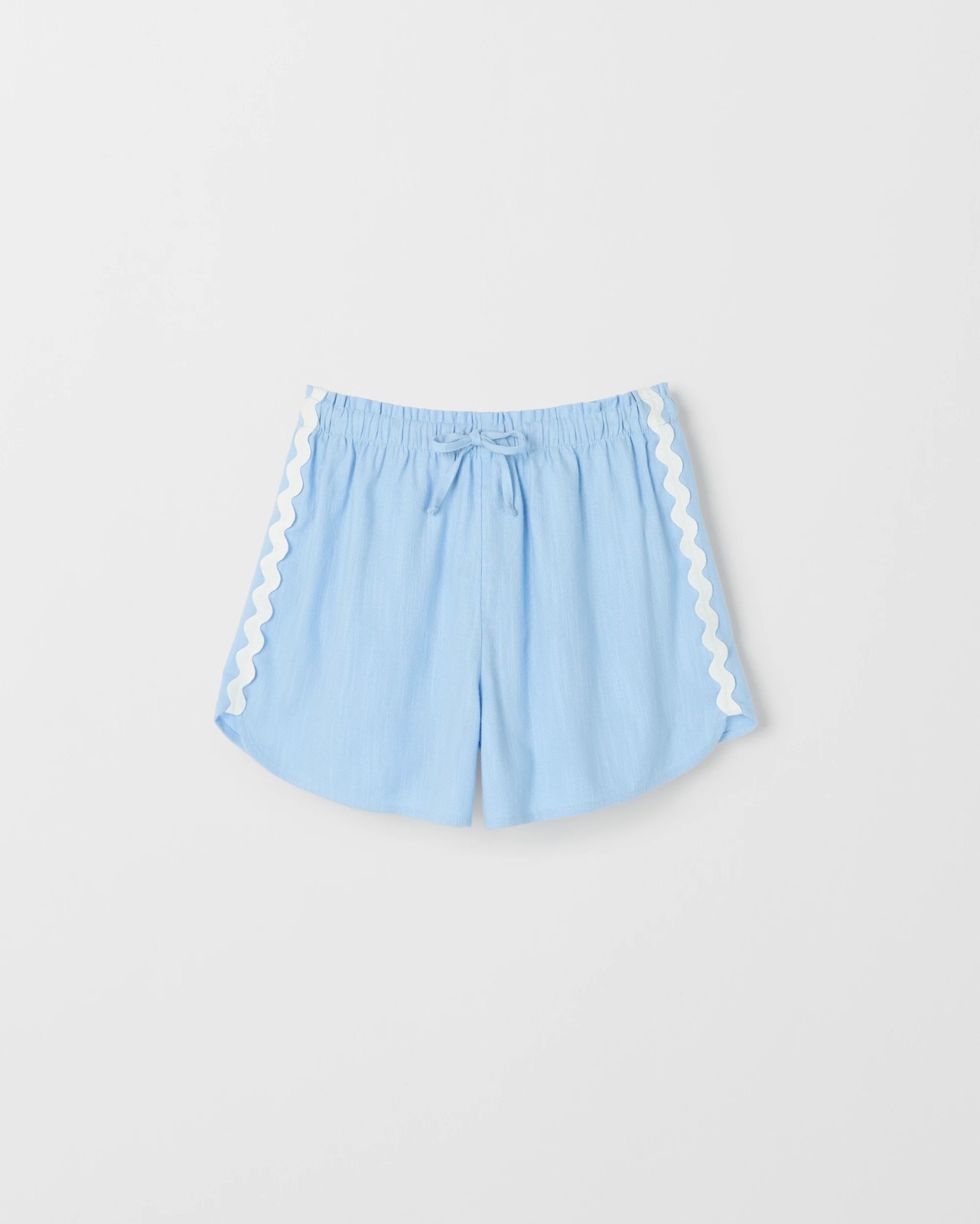 Side Stripe Shorts - Blue + Cream 5 of 6