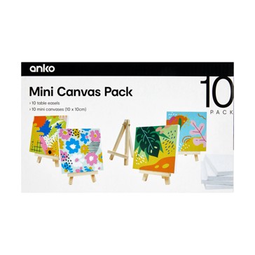10 Pack Mini Canvas Set - Anko