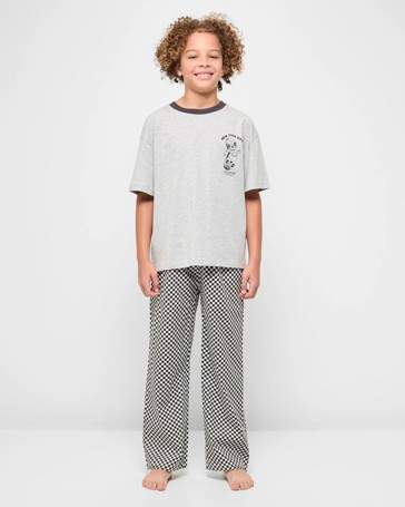 Australian Cotton Older Boys Print Pyjama Set