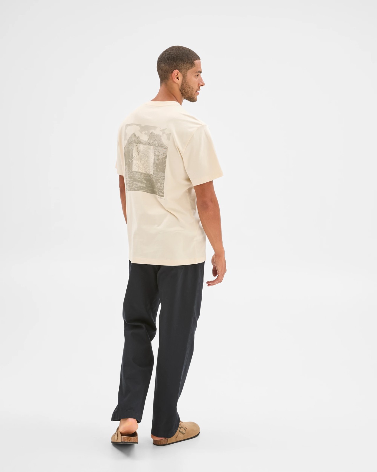 Australian Cotton Print T-Shirt - Stone 2 of 6