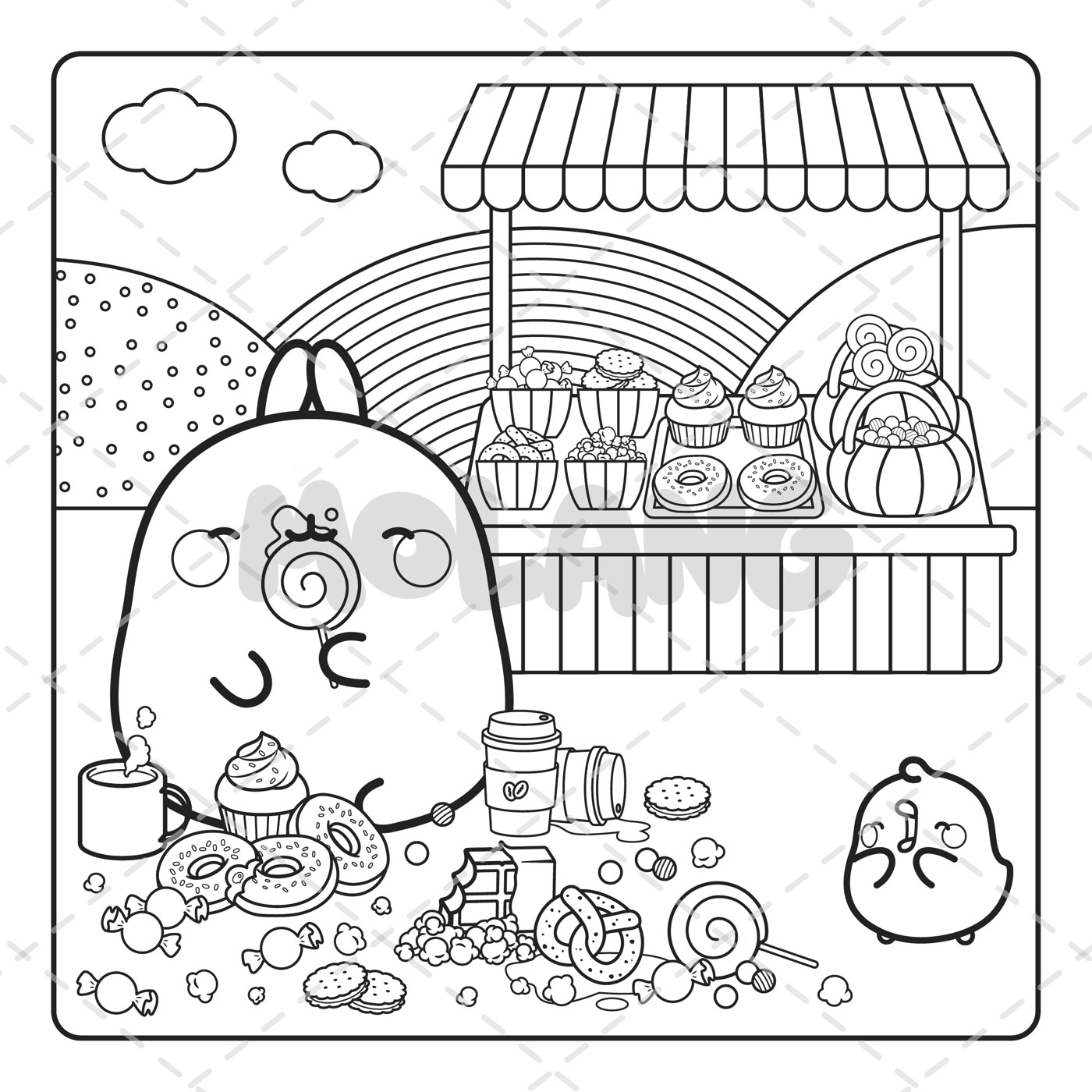 Molang Cafe Cuties: A Cosy Colouring Book 4 of 5