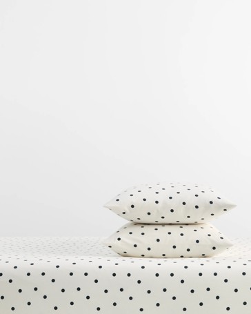Arlo Polka Dot Stonewash Cotton Fitted Sheet
