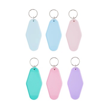 6 Pack Plastic Keychains - Anko