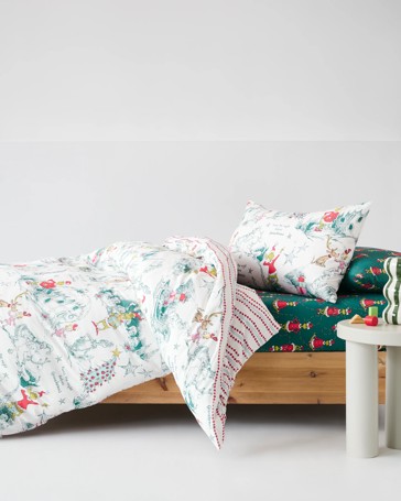 Kids Christmas Grinch Quilt Cover Set