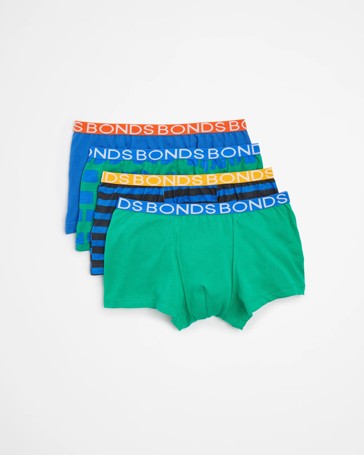 Bonds Boys Trunks 4 Pack