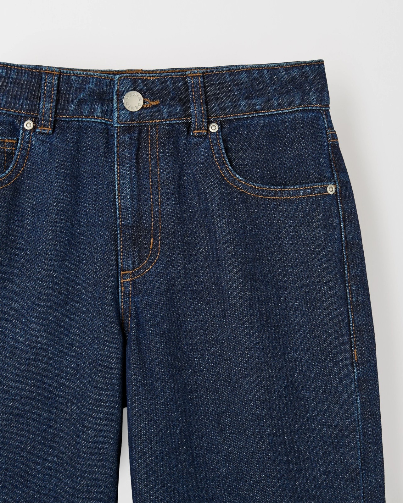 Wide Leg Cuffed Denim Jeans - Indigo 6 of 6