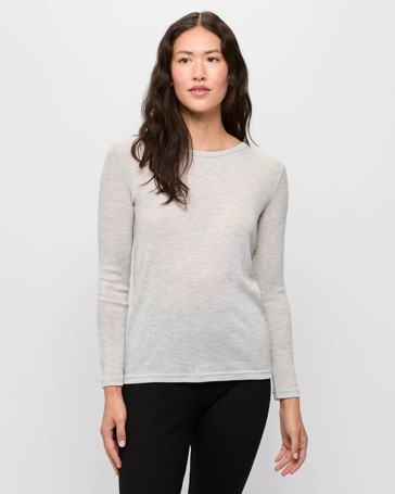 Merino Wool Rich Thermal Long Sleeve Crew Top
