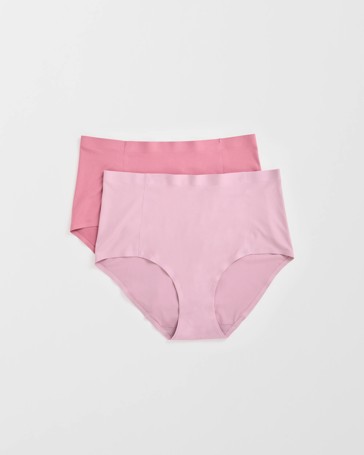 Smooth Moves 2 Pack Bonded No Show High Waist Full Briefs