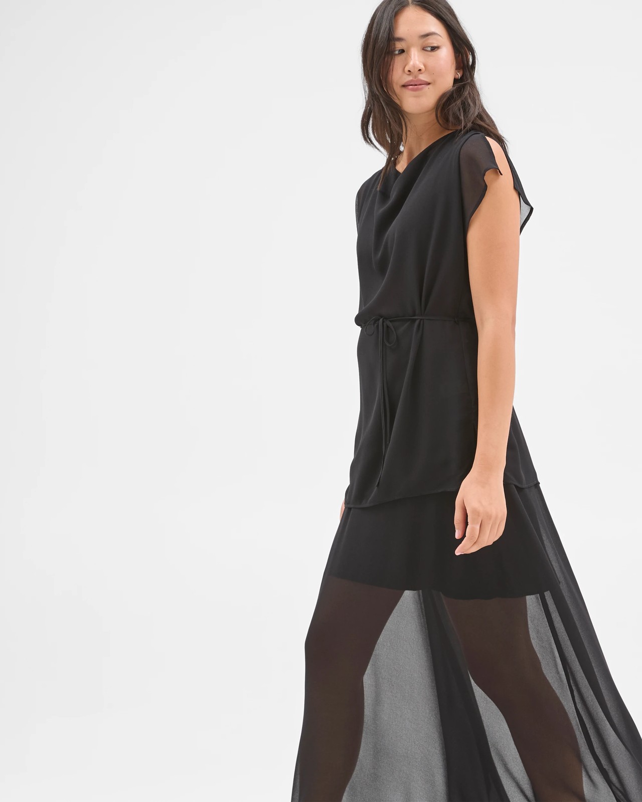 Preview Sheer Maxi Skirt - Black 3 of 6