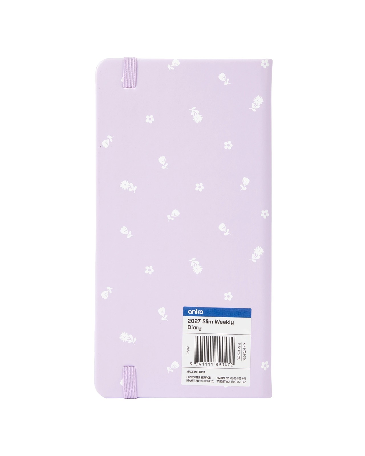 Anko 2027 Slim Weekly Diary - Lilac 6 of 6