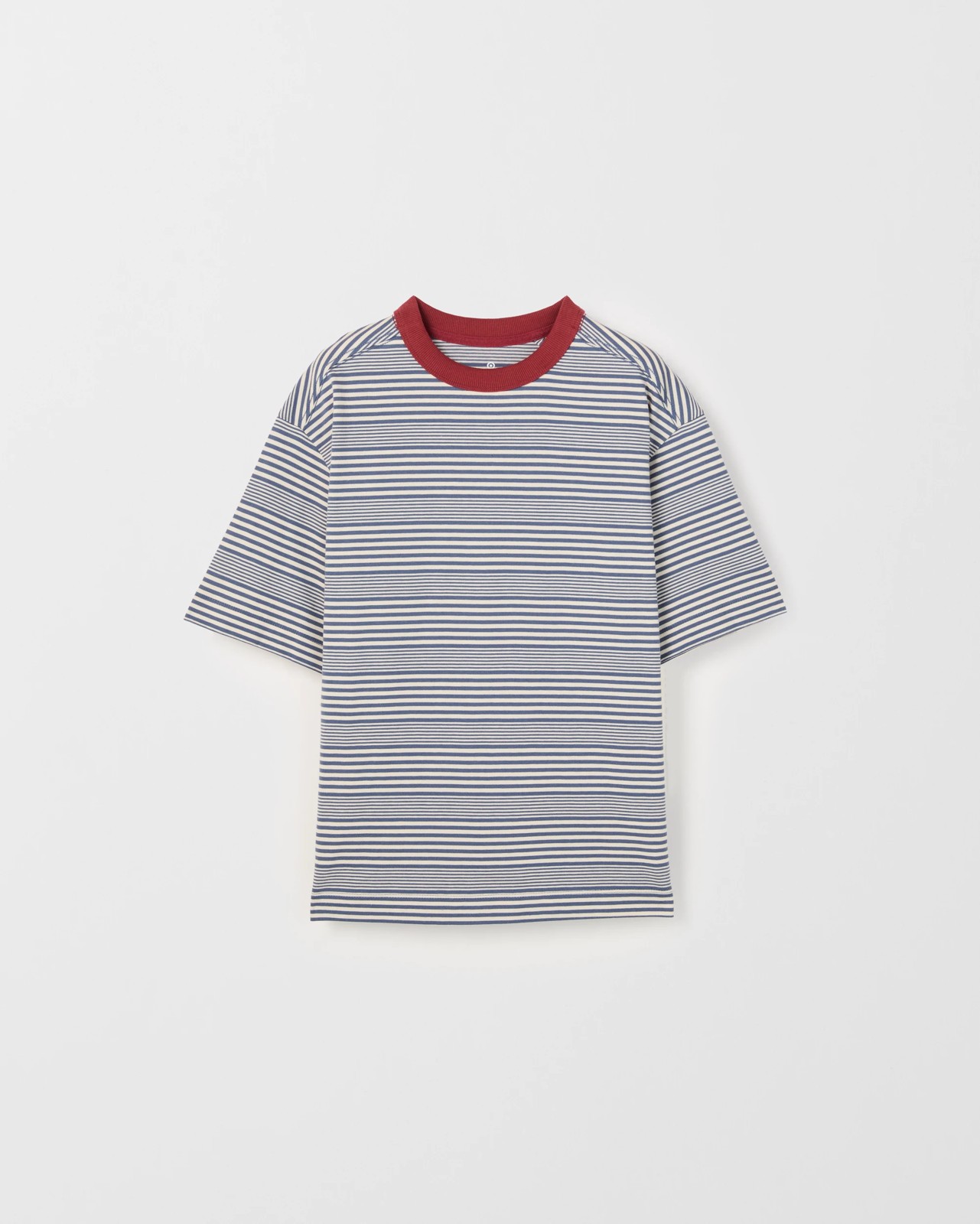 Australian Cotton Oversized Striped T-Shirt - Navy 5 of 6