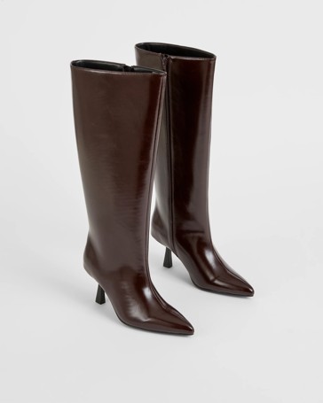 High Heel Long Boots - Scarlet