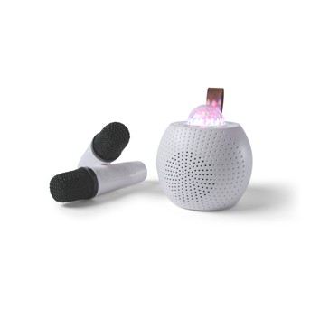 Anko Karaoke Speaker with Light - White