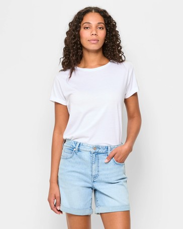 Classic Roll Cuff Denim Shorts