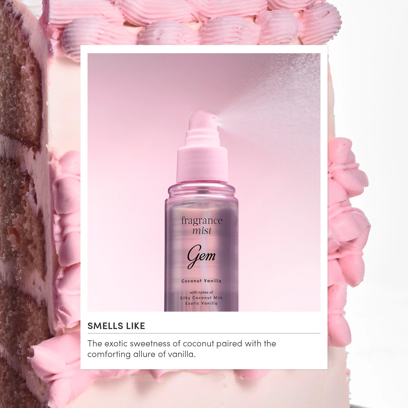 Gem Fragrance Mist 90ml - Coconut and Vanilla 3 of 6