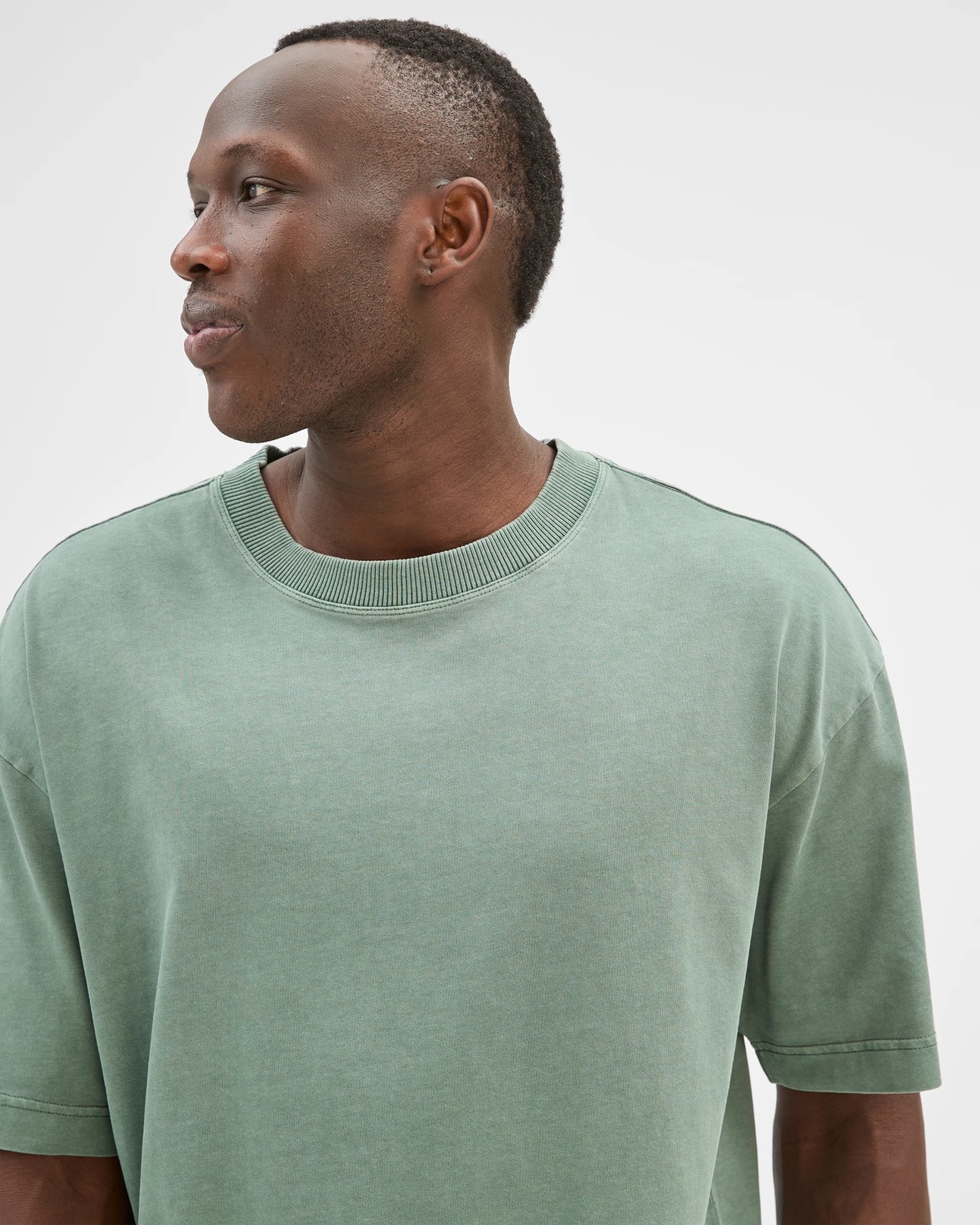 Commons Australian Cotton Boxy Heavyweight Core T-Shirt - Dark Forest 5 of 6