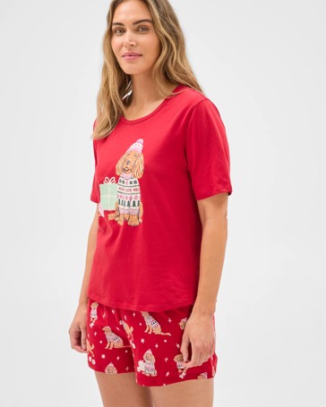 Australian Cotton Christmas Jersey Pyjama Set