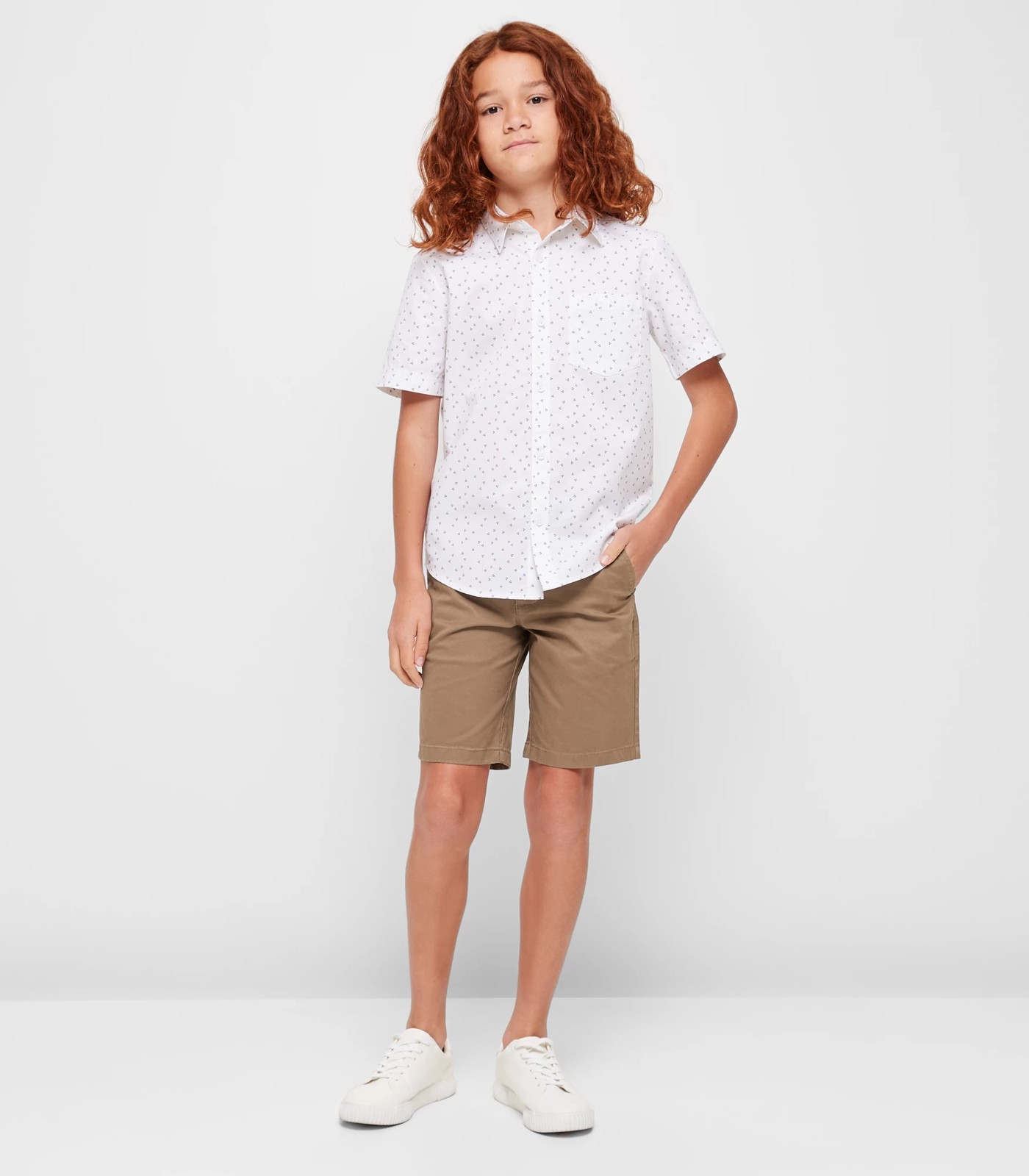 Ditzy Print Short Sleeve Shirt - White | Target Australia