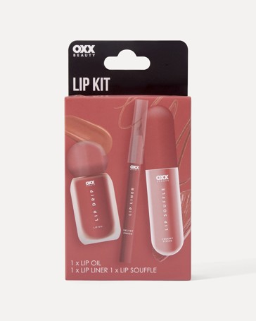 OXX Beauty 3 Piece Lip Kit - Cocoa Dream