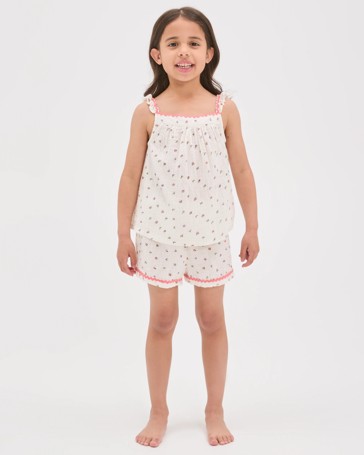 Australian Cotton Younger Girls Cami Woven Pyjama Set