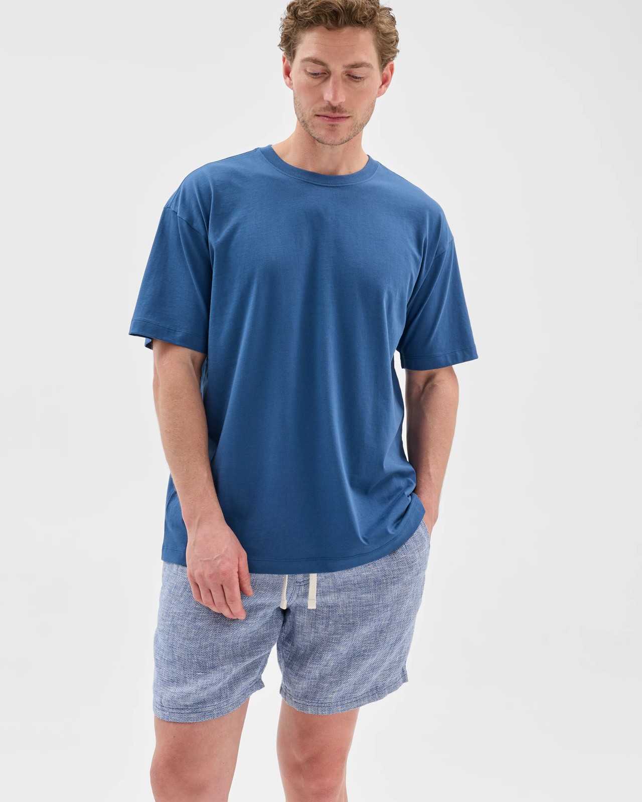 Australian Cotton Relaxed T-Shirt - Dark Blue 2 of 5