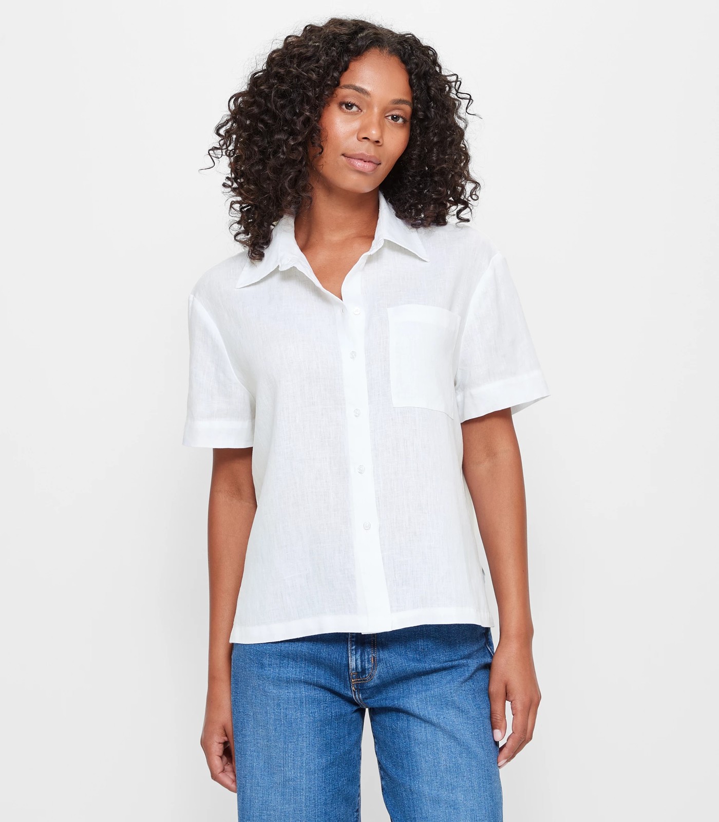 European Linen Shirt - White