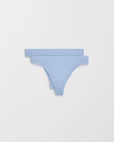 Australian Cotton Blend 2 Pack Seamfree G-String Briefs