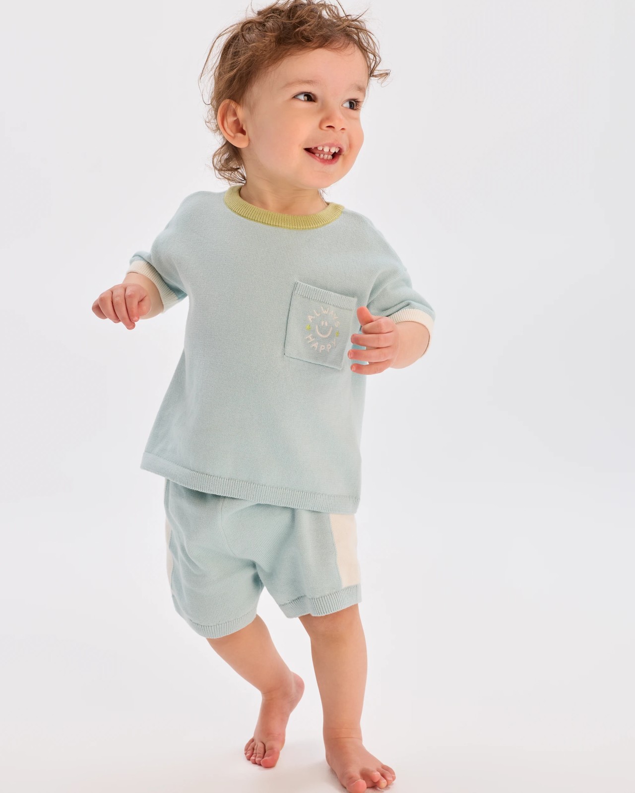 Baby Organic Cotton True Knit Top & Shorts Set 2 of 5
