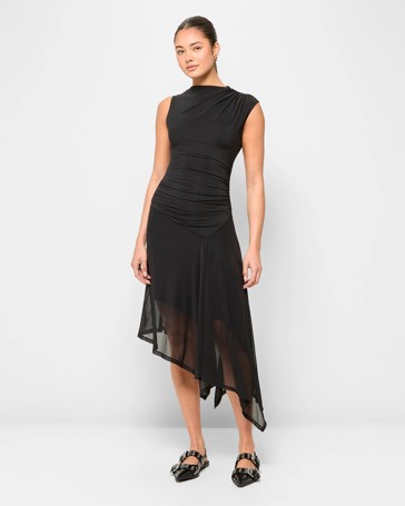 Mesh Hanky Hem Dress - Lily Loves