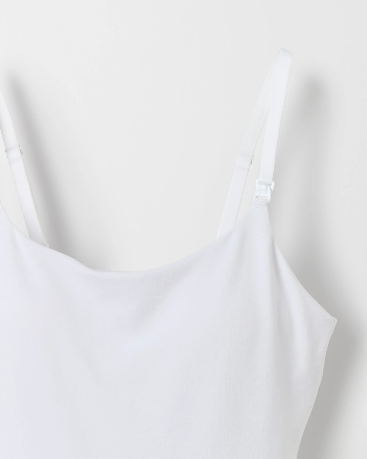 Organic Cotton Maternity Nursing Cami - White 2 of 4