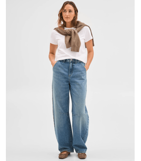 Cate Relaxed Barrel Denim Jeans