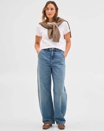 Cate Relaxed Barrel Denim Jeans