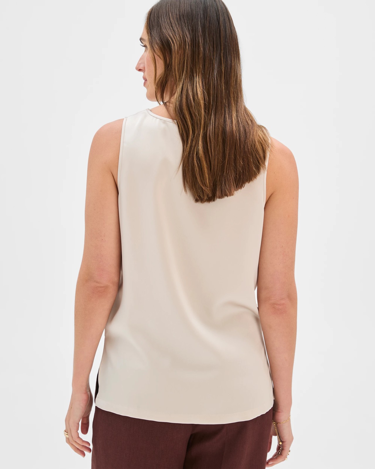 Preview Penny Sleeveless Scoop Neck Satin Top 5 of 5