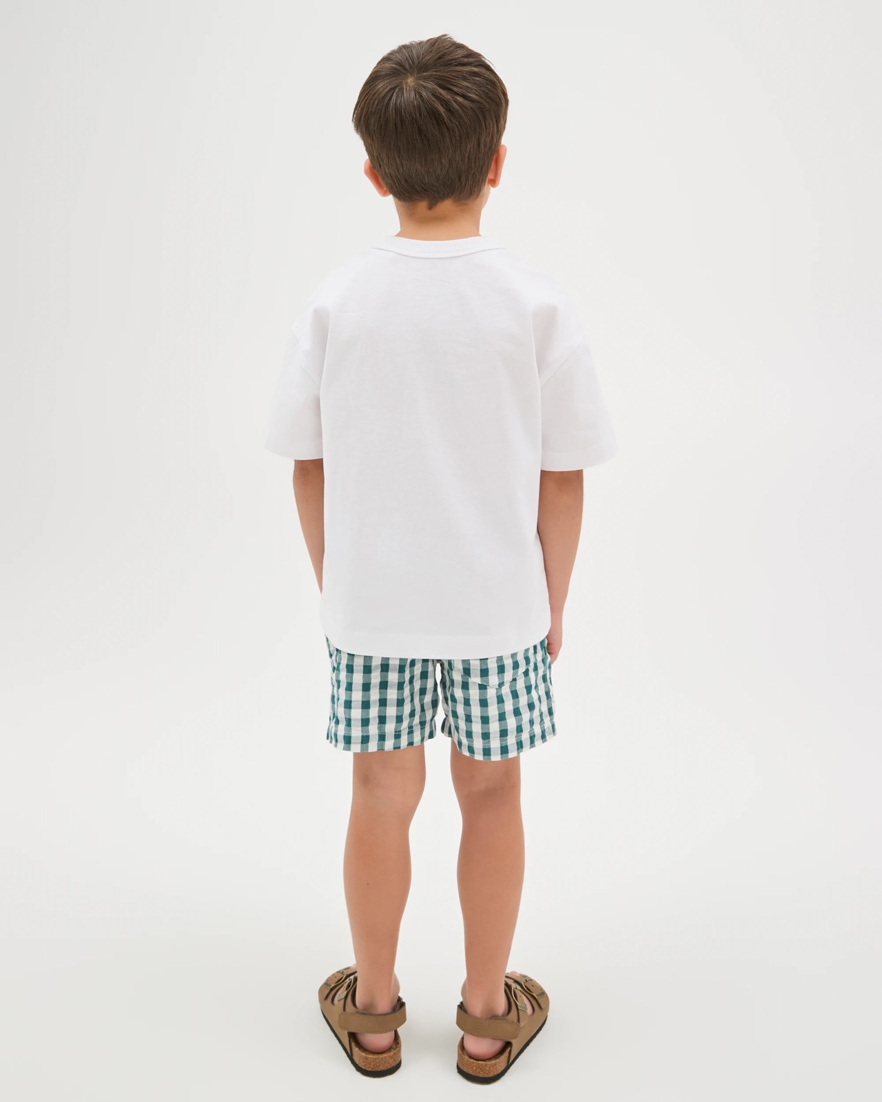 Australian Cotton Seersucker Volley Shorts - Green Gingham 3 of 4