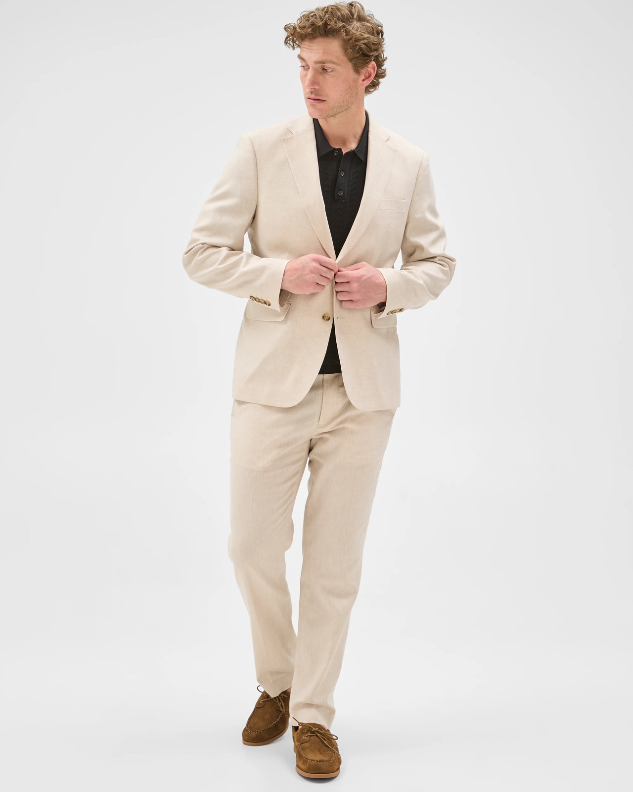 Preview Linen Blend Tailored Suit Jacket 3 of 5
