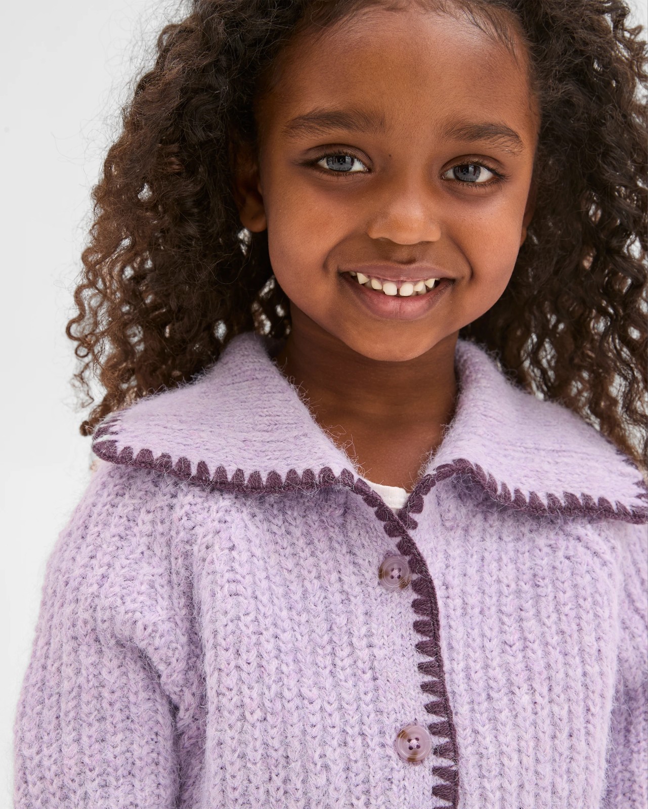 Long Sleeve Blanket Stitch Cardigan 6 of 6