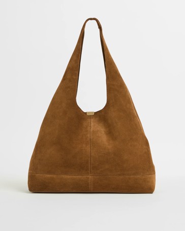 Premium Suede Leather Slouch Shoulder Bag