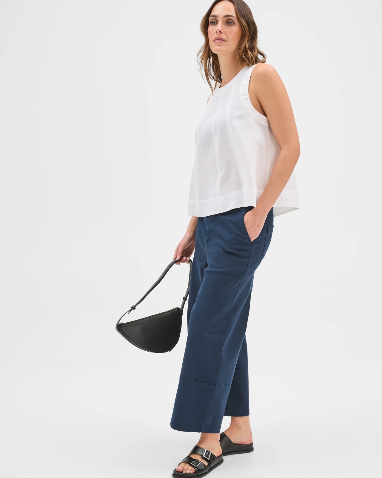 European Linen Swing Tank Top - White 5 of 6