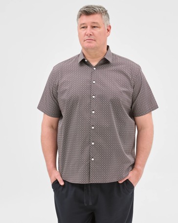 Plus Size Australian Cotton Short Sleeve Print Shirt